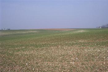 Looking towards the site of the Schwaben Redoubt from Thiepval March 2004